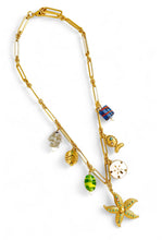 ONLY 1 LEFT!!! STARFISH Design 🌟 with Multi Charms & Fun Glass Beads ☀️ SOFIA Chain Short Necklace