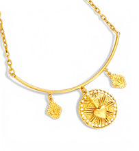 SAGRADO CORAZON π Limited Edition Piece Bar & Chain with two Charms Short Necklace 18β-22β