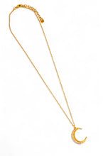 SOLD OUT!!! Half Moon 🌙 with CZ Crystal Pave✨ LIA Thin Chain 18”-20”