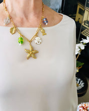 ONLY 1 LEFT!!! STARFISH Design 🌟 with Multi Charms & Fun Glass Beads ☀️ SOFIA Chain Short Necklace