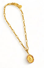 ONLY 2 LEFT!!! NEW! San Antonio with Rose Crystals & Pearl 💖 REGINA Chain Short 20”-22”