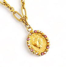 ONLY 3 LEFT!!! NEW! San Antonio “DE CABEZA” with Rose Crystals for Love Energy & Pearl 💖 REGINA Chain Short 20”-22” ☀️Upside Down San Antonio