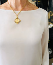 ONLY 1 LEFT!!! Virgen del CARMEN Charm Pendant w/ Pearl & CZ “Escapulario” with “Sagrado Corazón de Jesus” on the Back ✨ CAMILA Chain ✨Short Necklace 18”-20”