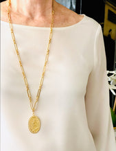 SAN MIGUEL Arcángel Medallón✨ Protector ✨ te brinda Seguridad y Fuerza en los Momentos mas Difíciles ✨SOFIA Chain LONG Necklace 20”-22”✨