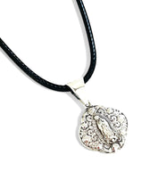 ONLY 2 LEFT!!! Guadalupe Smaller Charm (double sided) with Black Cording ✨Choose Necklace Length Below ⬇️