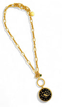 SCORPIO ♏️ Enamel Medallion with Birthstone & Initial with Regina Chain 18” Adj to 20” ✨ Choose Birthstone & Pave Initial ⬇️