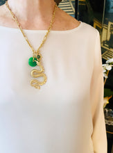 ONLY 1 LEFT!!! Dragon 🐉 with Jade Eye 💚 👁️ & Jade Charms & Carved Jade Disk with REGINA Chain ✨ Short Necklace 20”-22” 🧧