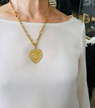 ONLY 1 LEFT!!! NEW! HEART Milagrosa Pendant 💗 with Rose Crystals Energy of Love 💖 & Pearl ✨REGINA Chain Necklace✨ Short Necklace 20”-22”