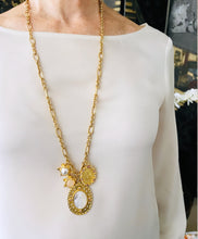 ONLY 1 LEFT!!! NEW! Milagrosa in Nácar & San Antonio Charm with Rose Crystals Love Energy 💗 Rose Quartz & Pearl ✨REGINA Chain✨ Long Necklace 30”