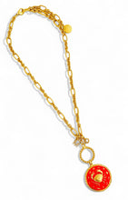 ONLY 2 LEFT!!! CANCER ♋️ Enamel Medallion with Birthstone & Initial with Regina Chain 18” Adj to 20” ✨ Choose Birthstone & Pave Initial ⬇️