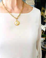 ONLY 2 LEFT!!! Yin & Yang White Enamel with CZ & Pearl ✨ REGINA Chain Short Necklace 18”-20”