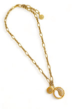 SOLD OUT!!! Yin & Yang White & Pave OHM ✨ REGINA Chain Short Necklace 18”-20”