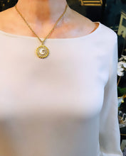 ONLY 1 LEFT!!! Half Moon 🌙 with Enamel & Pave ✨ CAMILA Chain 16”-18”