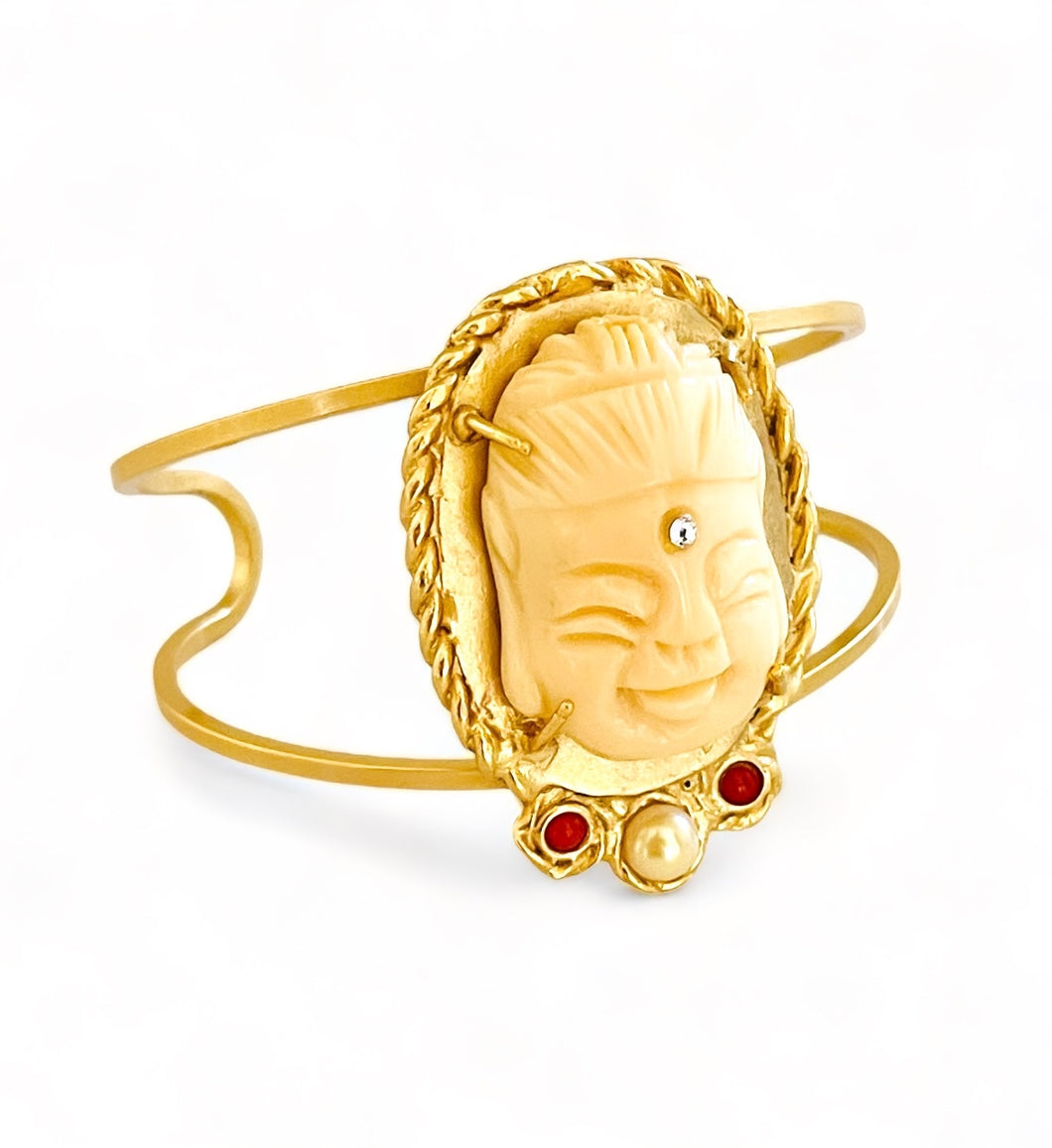 ONLY 1 LEFT!!! One of a Kind ✨Buddha Cuff ✨ Adjustable 7”-8 1/2”