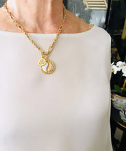 SOLD OUT!!! Yin & Yang White & Pave OHM ✨ REGINA Chain Short Necklace 18”-20”