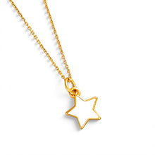 ONLY 2 LEFT!!! Star 🌟 with White Enamel✨ MIA Thin Chain 16”-18”