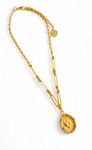 ONLY 3 LEFT!!! NEW! San Antonio “DE CABEZA” with Rose Crystals for Love Energy & Pearl 💖 SOFIA Chain Short 18”-20”