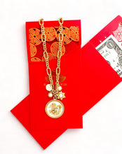 ONLY 1 LEFT!!! Dragon π White Enamel Charm Disk Pendant with White Pearl Charms, Initial & REGINA Chain β¨ Long Necklace 30ββ¨ π§§ CHOOSE Initial Below β¬οΈ