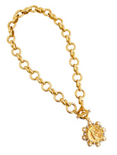 SOLD OUT!!! NEW! Guardian Angel with ISABELA Chain ✨ Pearl & CZ Pendant ✨SHORT Toggle Necklace 18”