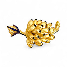 “SORTIJON” Ring Racimo de Guineos !!! ✨Hoja “MANCHA DE PLATANO” RING with Malachite Green Hand Painted Enamel 🍃 ☀️ Size 7