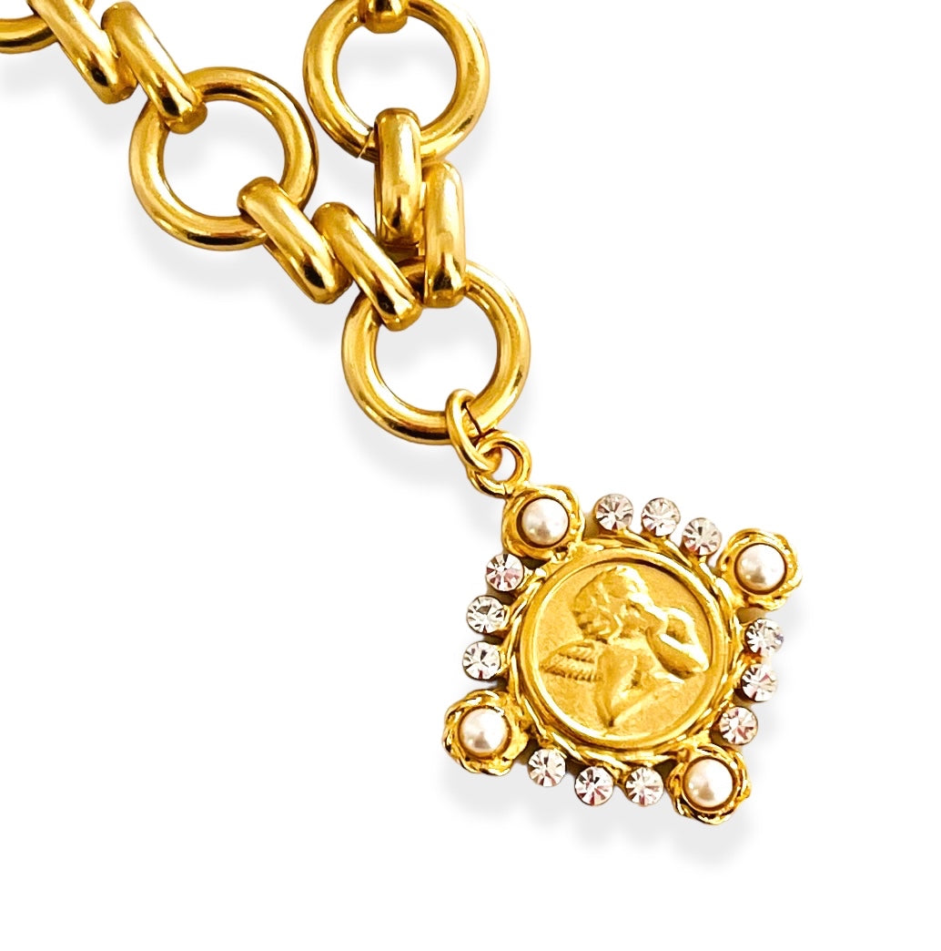 NEW! Cherub Guardian Angel with ISABELA Chain ✨Short Necklace 18”-20”
