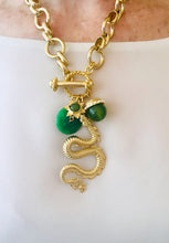ONLY 1 LEFT!!! Dragon 🐉 with Jade Eye 💚 👁️ & Jade Charms & Carved Jade Disk with ISABELA Chain & Signature Twist Toggle✨ Short Necklace 20” 🧧