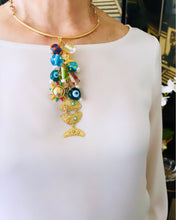 ONLY 1 LEFT!!! Pescare Medium Fish 🧿 Multi Color Glass Dangle Band