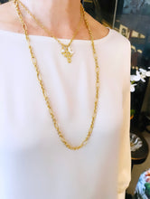 “Crucecita” with CAMILA Chain Cross in Pearl Pave with Signature Texture ✨Short Necklace 16”-18” ✨& FreshWater Shell Initial with Gold Lettering ✨ Choose Initial Below ⬇️