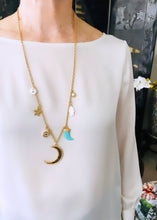 ONLY 1 LEFT!!! Moon π Charm with Star π Tusk-Like Charm π§Ώβ¨ Short Necklace 16β-18β β¨ Choose Initial Below β¬οΈ