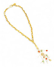 ONLY 1 LEFT!!! WHITE Enamel 🪸 Coral Like 🪸 Branch with Coral, Turquoise & Pearl Cabochons ✨Statement Pendant Approx 4” ⭐️ Short Mid-Length Necklace 20-23”