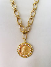 NEW!!! ONLY 1 LEFT!!! Virgen de la PROVIDENCIA, Patrona de Puerto Rico✨ Pearl & CZ Medallion ✨from an Antique Medal circa 1952 ✨ VALENTINA Chain Long Necklace 30”