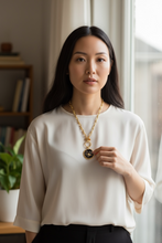 SCORPIO ♏️ Enamel Medallion with Birthstone & Initial with Regina Chain 18” Adj to 20” ✨ Choose Birthstone & Pave Initial ⬇️