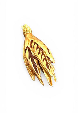 Bonche Hojas de Tabaco 🧷 Tabaco Pin with Maroon Enamel detail 🎨 A Wearable Sculpture