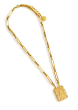 Sagrado CORAZÓN de Jesus ❤️ Estampilla Style Charm Pendant with SOFIA Chain Short Necklace 20”