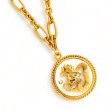 ONLY 1 LEFT!!! Dragon 🐉 White Enamel Disk Charm Pendant with White Pearl & REGINA Chain ✨ Short Necklace 20”-22” 🧧