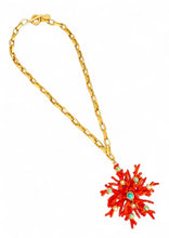 JUST ARRIVED!!! ✨ CORAL Enamel Snowflake Coral Like 🪸 with Turquoise Color & Pearl Cabochons ✨Statement Pendant Approx 3.5” ⭐️ Short Necklace 20-23”