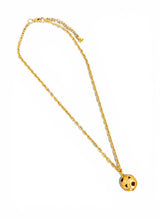 Dot Sphere Charm in Maroon Hand Painted Enamel ✨Short Necklace on Camila Chain