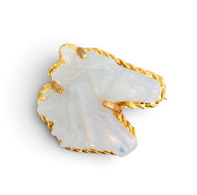 Opalite Carved Opalite Horse Head 🐴 Brooch 🧷