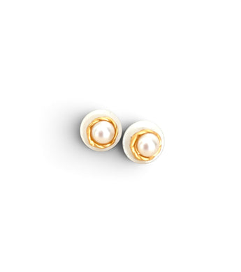 Small Pearl Post Earrings