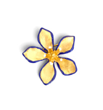 Flor de Guayacan Brooch 🧷 & Pendant 2 in 1 can be worn both ways, pendant part hides to the back 🎨 with hand painted enamel details, Designed in Puerto Rico