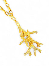ONLY 1 LEFT!!! Coral Like 🪸Branch Statement Pendant Approx 4” in GOLD ⭐️ Long Necklace 30”