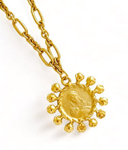 Sagrado CORAZÓN de Jesus ❤️ Medalla Charm Escapulario, with La Providencia, with Pearls Rays ✨ REGINA Chain Long Necklace 30”