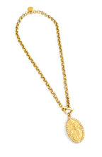 Angel de la GUARDA Medallón ✨”Ángel de mi guarda, dulce compañía, no me desampares ni de noche ni de día” ✨ Short Necklace with ESTEFANIA Chain Toggle Closure 22”✨