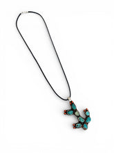 Cactus 🌵 Turquesa y Coral Long Necklace