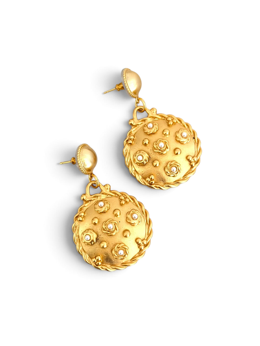 Small Signature Medallion Earrings