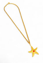 JUST ARRIVED!!! STARFISH 🌟 🌊 Statement Pendant with Coral Cabochon ✨ Approx 3.5” Pendant ⭐️ Long Necklace 30”