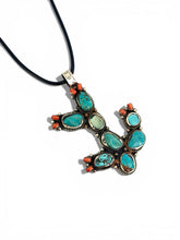 Cactus 🌵 Turquesa y Coral Long Necklace