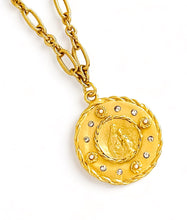 NEW!!! ONLY 1 LEFT!!! Virgen del CARMEN Medallion with REGINA Chain Pearl & CZ Pendant ✨Long Necklace 30”