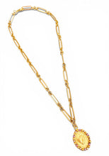 San Antonio DE CABEZA with Rose Quartz Sofia Chain Short Necklace 18”-20”