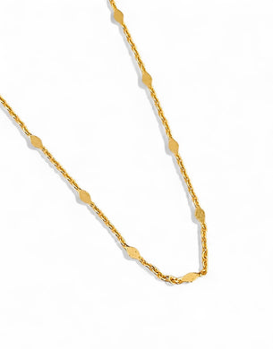 CATA Thin Link Chain ✨ with Station Detail✨ Short Necklace✨Short 18”-20”✨